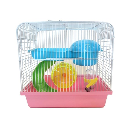 Bpf Dwarf Hamster; Mice Cage With Accessories; Pink BP145706